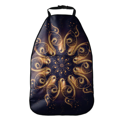 Light Fractal Print Car Seat Organizers