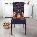 Light Fractal Print Dining Chair Slipcover