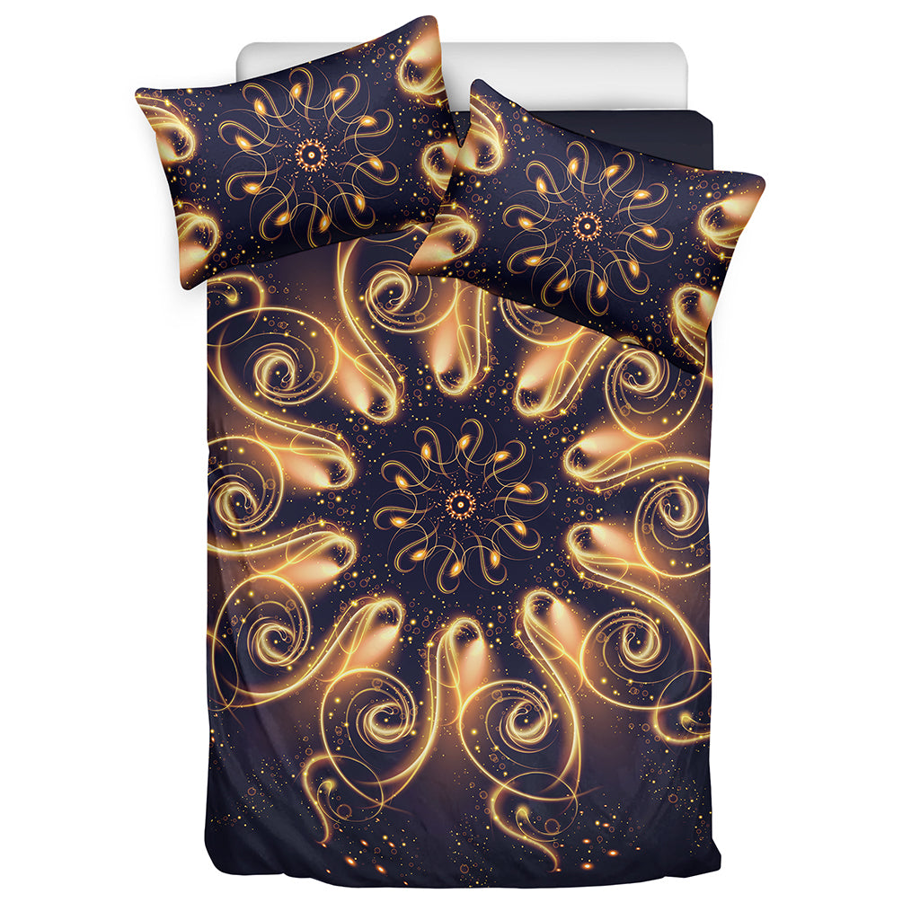 Light Fractal Print Duvet Cover Bedding Set