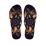 Light Fractal Print Flip Flops
