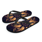 Light Fractal Print Flip Flops