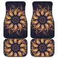 Light Fractal Print Front and Back Car Floor Mats