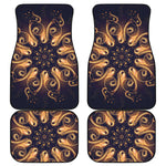 Light Fractal Print Front and Back Car Floor Mats