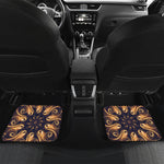Light Fractal Print Front and Back Car Floor Mats