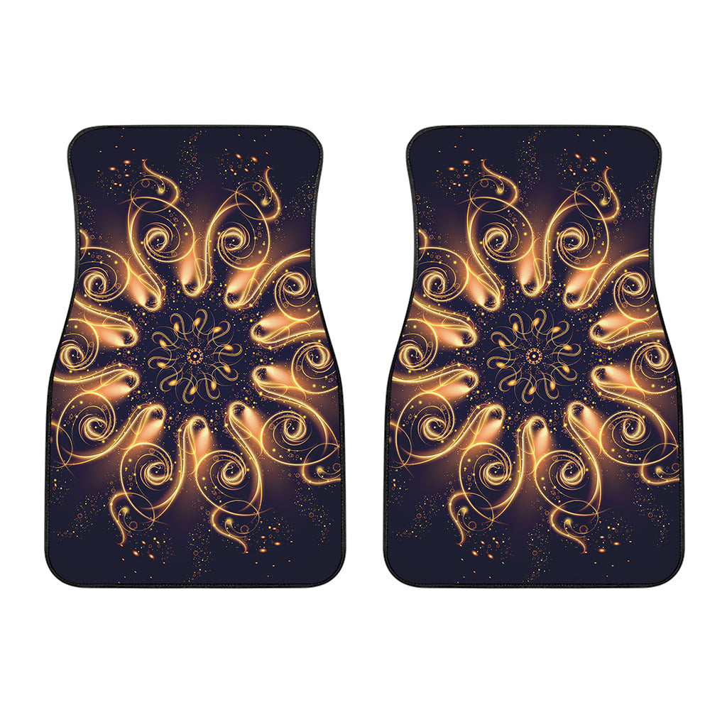 Light Fractal Print Front Car Floor Mats