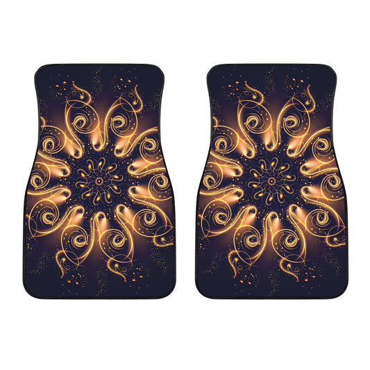 Light Fractal Print Front Car Floor Mats