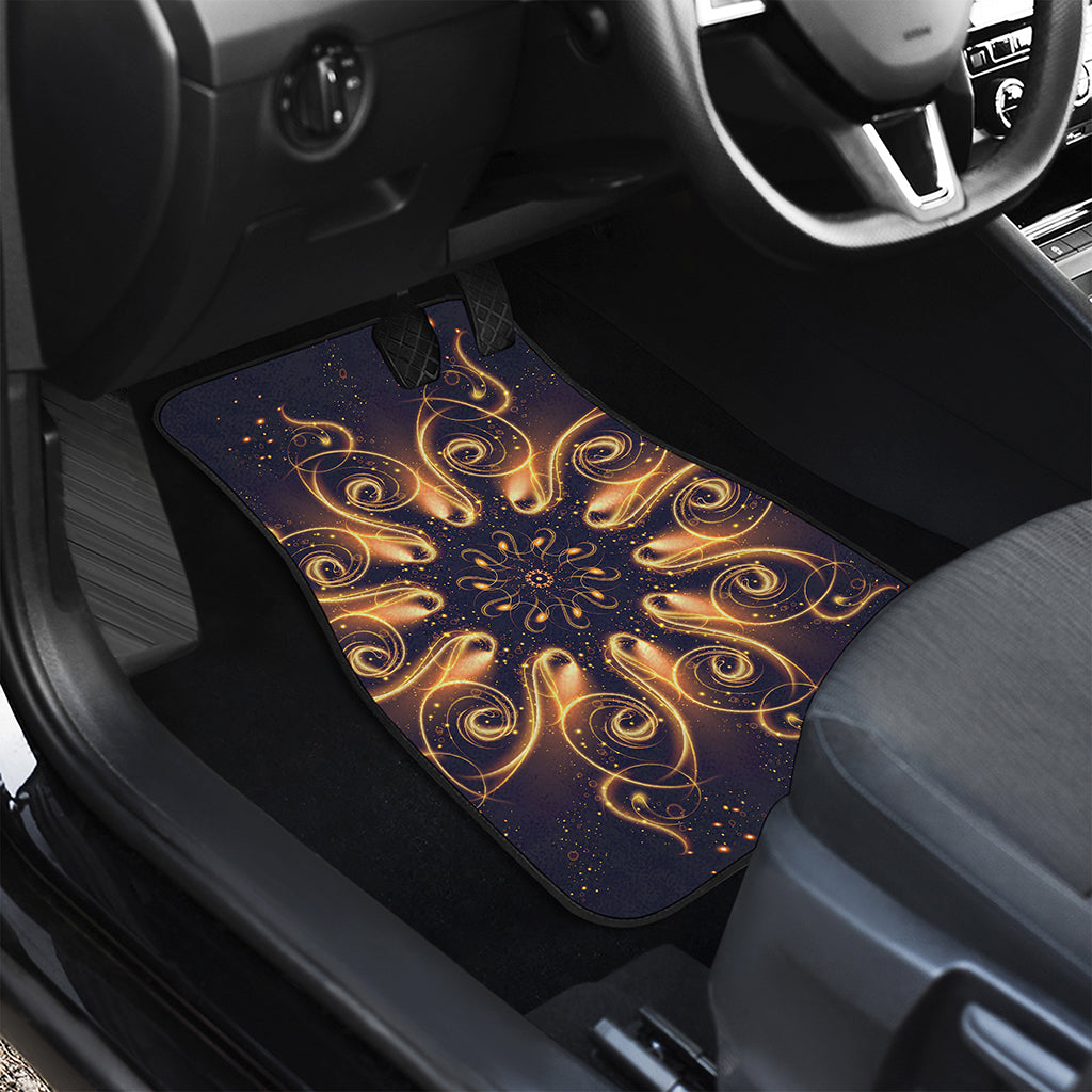 Light Fractal Print Front Car Floor Mats