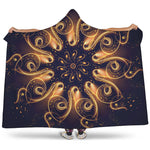 Light Fractal Print Hooded Blanket