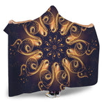 Light Fractal Print Hooded Blanket