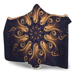 Light Fractal Print Hooded Blanket