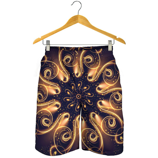 Light Fractal Print Men's Shorts