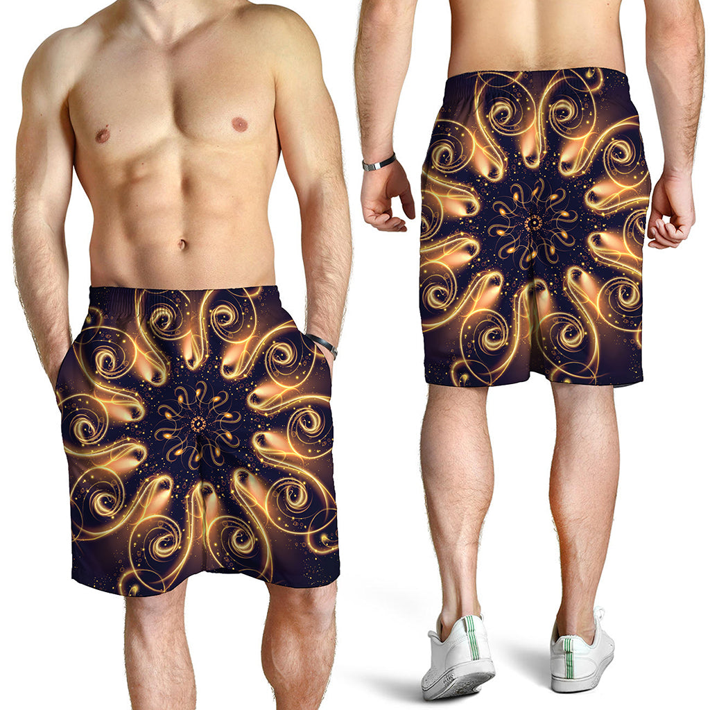 Light Fractal Print Men's Shorts