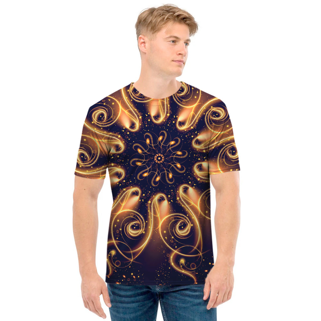 Light Fractal Print Men's T-Shirt