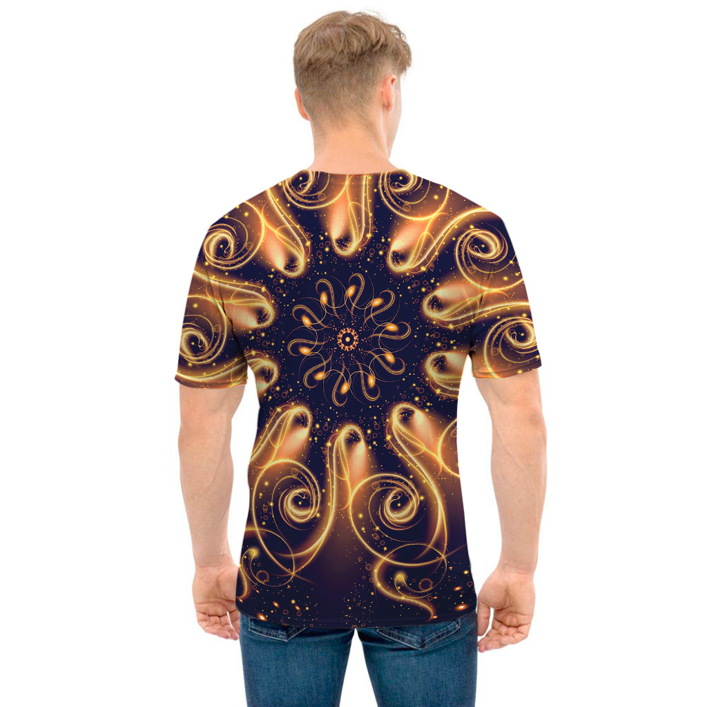 Light Fractal Print Men's T-Shirt