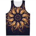 Light Fractal Print Men's Tank Top