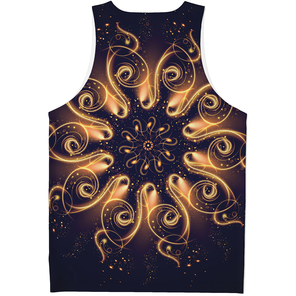 Light Fractal Print Men's Tank Top