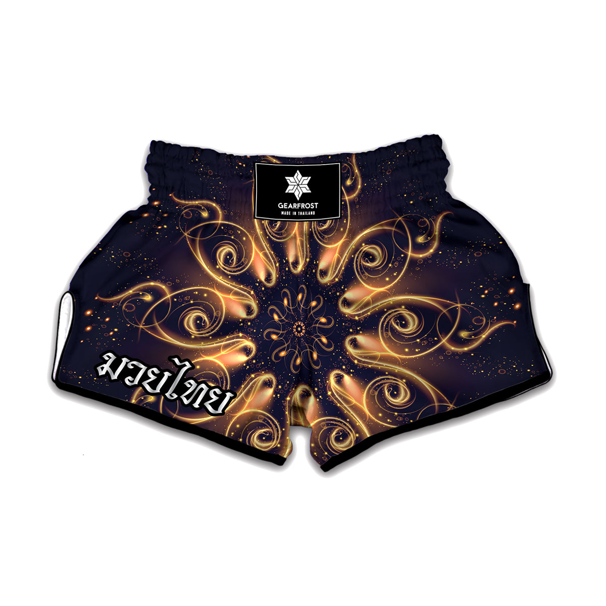Light Fractal Print Muay Thai Boxing Shorts