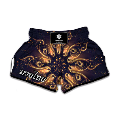 Light Fractal Print Muay Thai Boxing Shorts