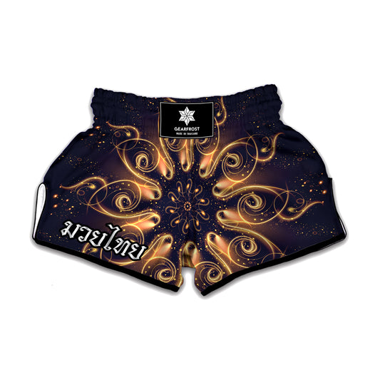 Light Fractal Print Muay Thai Boxing Shorts
