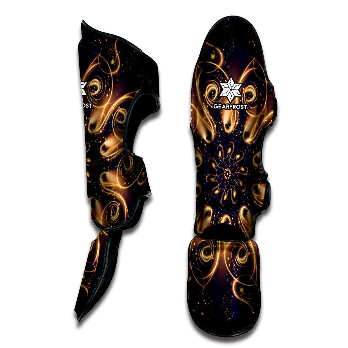 Light Fractal Print Muay Thai Shin Guard