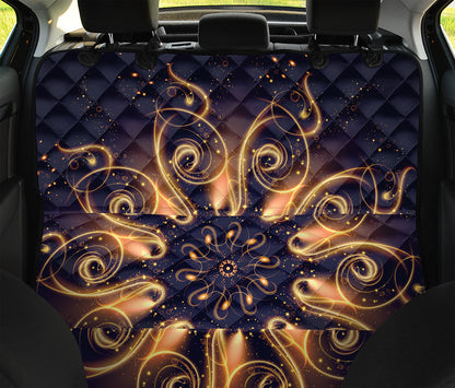 Light Fractal Print Pet Car Back Seat Cover