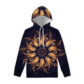 Light Fractal Print Pullover Hoodie