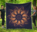Light Fractal Print Quilt
