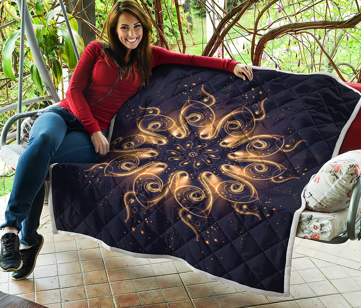 Light Fractal Print Quilt