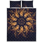 Light Fractal Print Quilt Bed Set