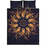 Light Fractal Print Quilt Bed Set