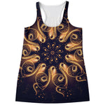 Light Fractal Print Women's Racerback Tank Top