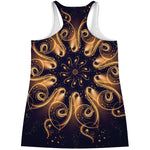 Light Fractal Print Women's Racerback Tank Top