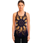 Light Fractal Print Women's Racerback Tank Top