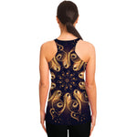 Light Fractal Print Women's Racerback Tank Top