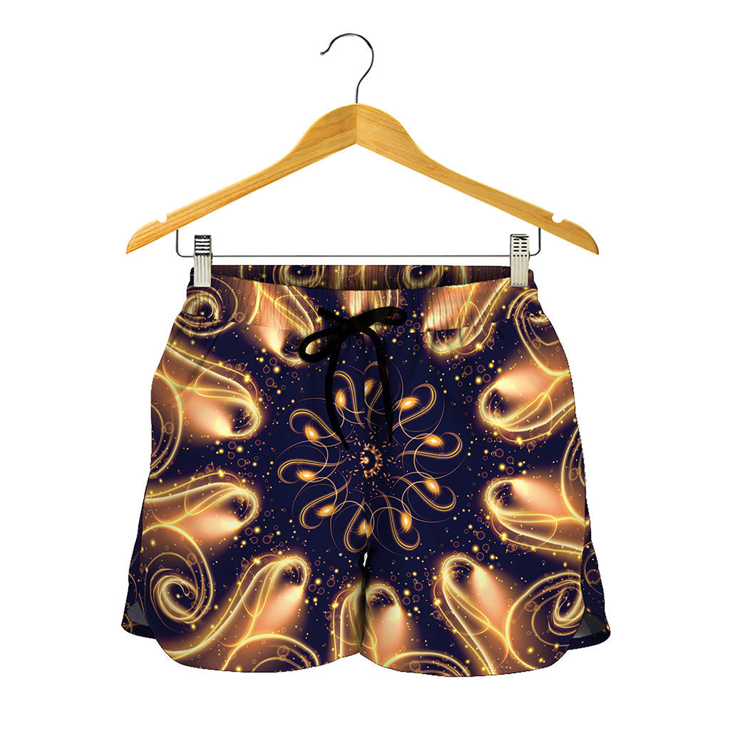 Light Fractal Print Women's Shorts