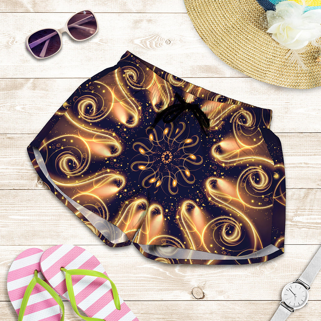 Light Fractal Print Women's Shorts