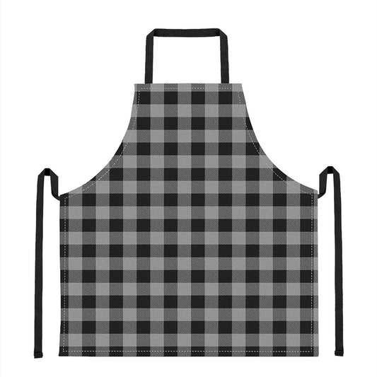 Light Grey And Black Buffalo Check Print Apron