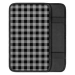 Light Grey And Black Buffalo Check Print Car Center Console Cover