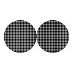 Light Grey And Black Buffalo Check Print Car Coasters