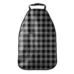 Light Grey And Black Buffalo Check Print Car Seat Organizers
