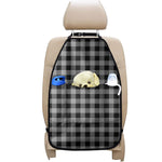 Light Grey And Black Buffalo Check Print Car Seat Organizers