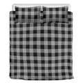 Light Grey And Black Buffalo Check Print Duvet Cover Bedding Set