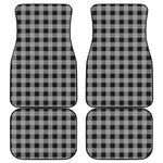 Light Grey And Black Buffalo Check Print Front and Back Car Floor Mats