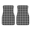 Light Grey And Black Buffalo Check Print Front Car Floor Mats