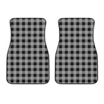 Light Grey And Black Buffalo Check Print Front Car Floor Mats
