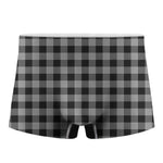 Light Grey And Black Buffalo Check Print Men's Boxer Briefs