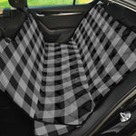 Light Grey And Black Buffalo Check Print Pet Car Back Seat Cover