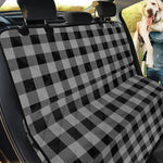 Light Grey And Black Buffalo Check Print Pet Car Back Seat Cover