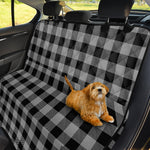 Light Grey And Black Buffalo Check Print Pet Car Back Seat Cover