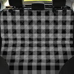 Light Grey And Black Buffalo Check Print Pet Car Back Seat Cover